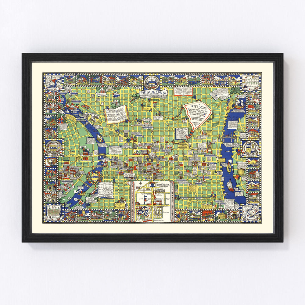 Philadelphia Vintage Map 1926