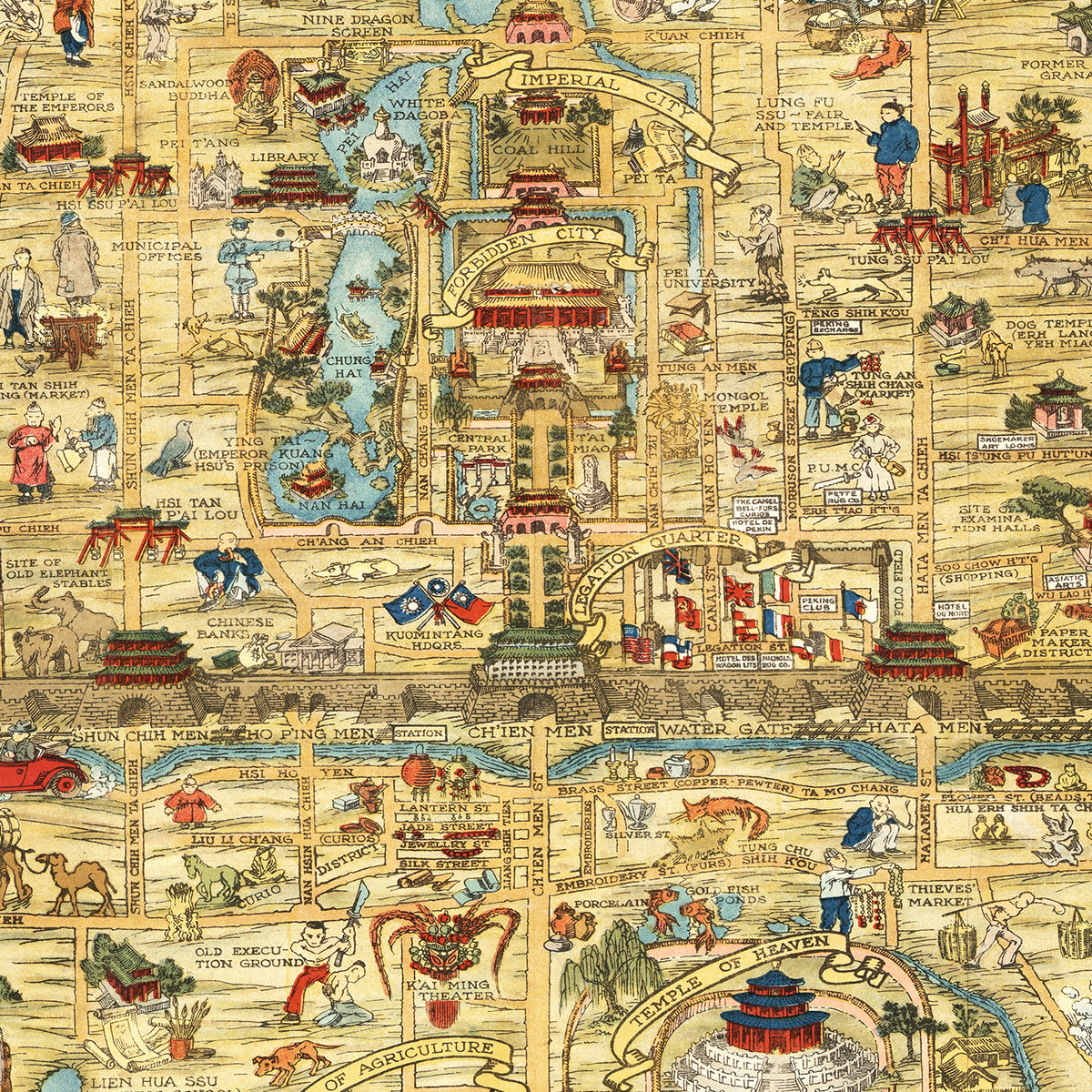 Restored historic details from the 1936 city map of Beijing