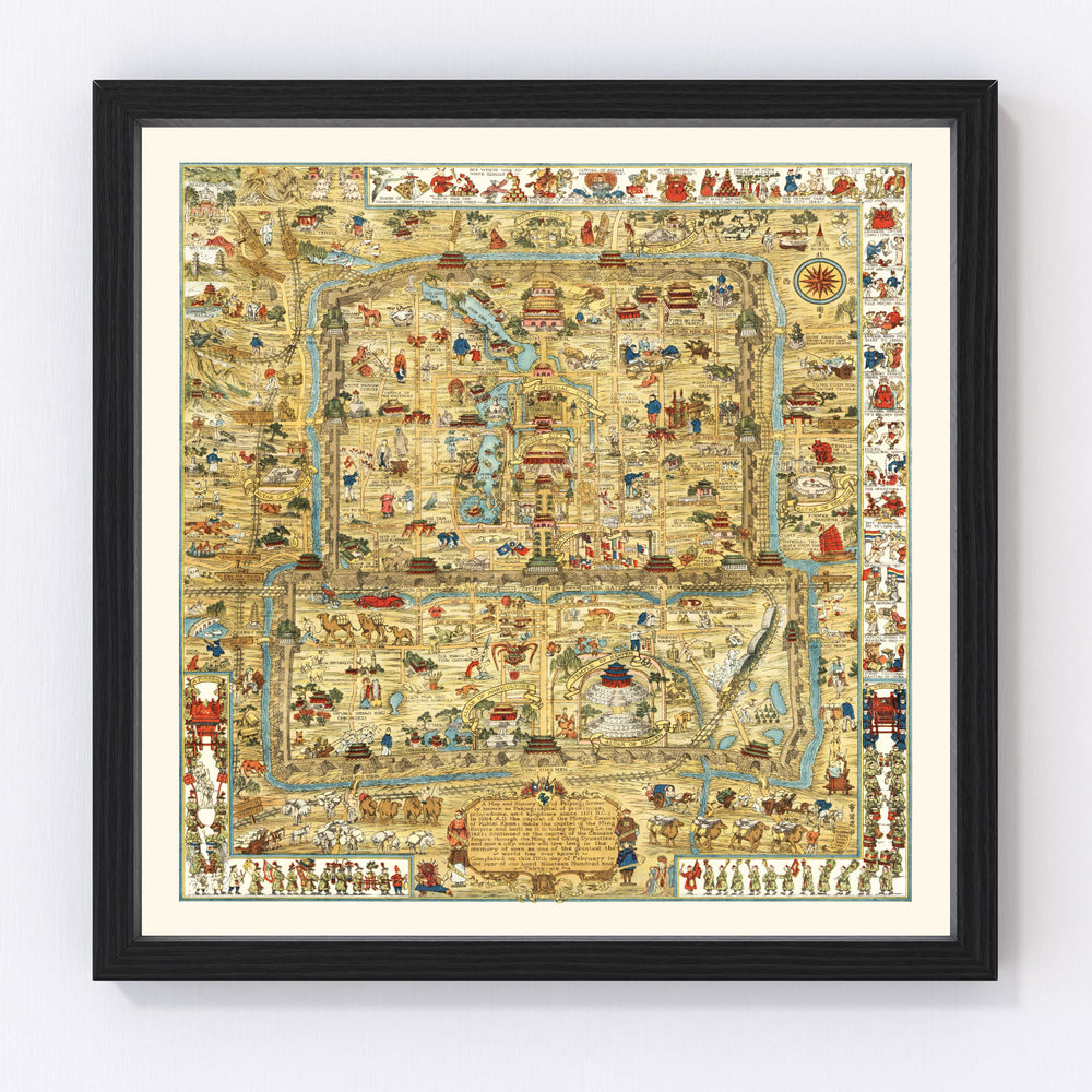 Beijing Vintage Map 1936