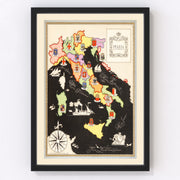 Italy Vintage Map 1938