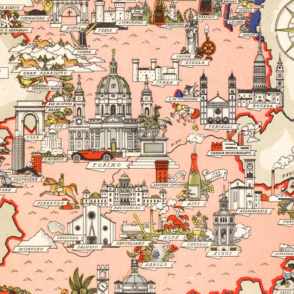 Restored historic details from the 1938 region map of County