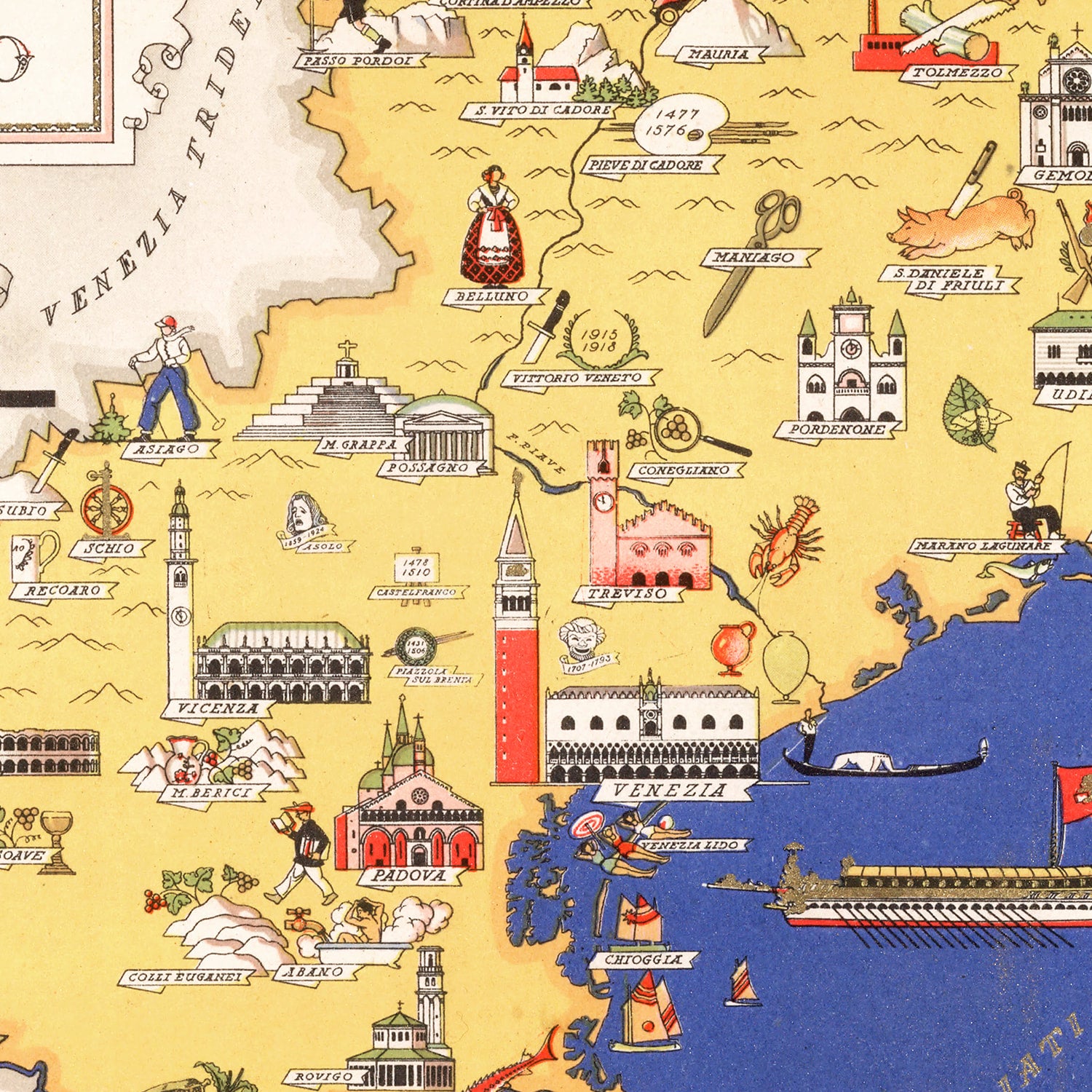 Restored historic details from the 1938 region map of County