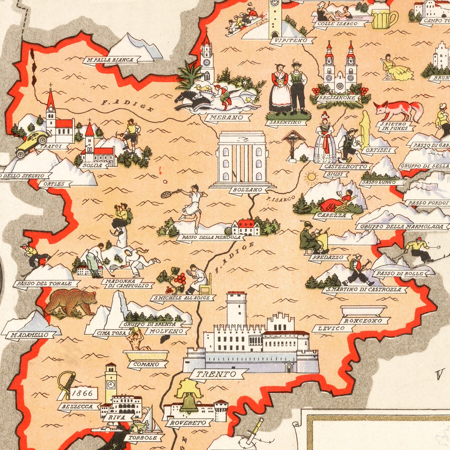 Restored historic details from the 1938 region map of County