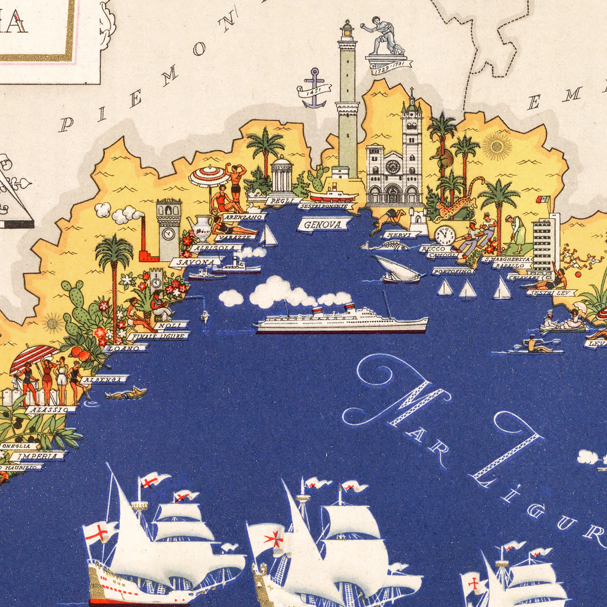 Restored historic details from the 1938 region map of County
