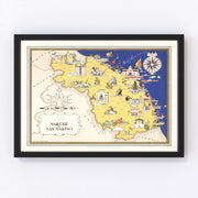 Marche Vintage Map 1938