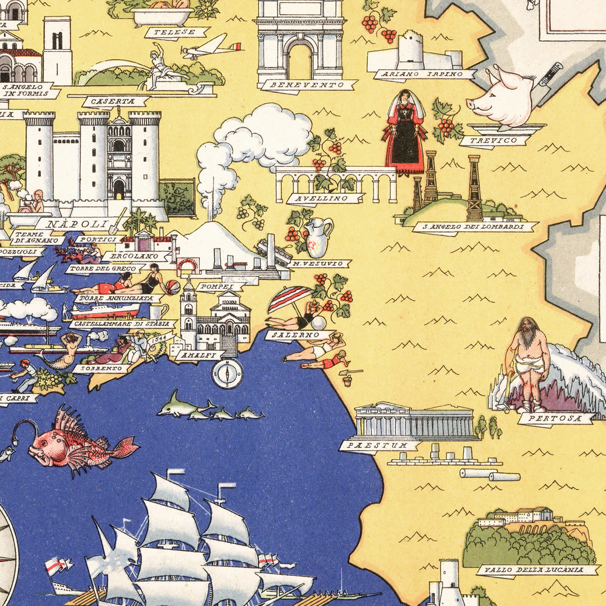 Restored historic details from the 1938 region map of County