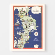 map of Calabria Ital