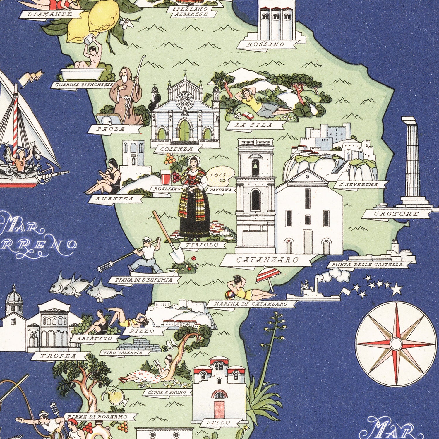 Restored historic details from the 1938 region map of County