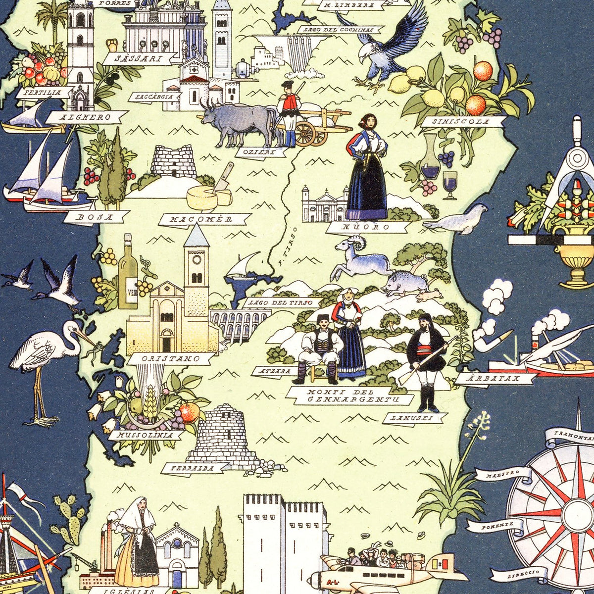 Restored historic details from the 1938 region map of County