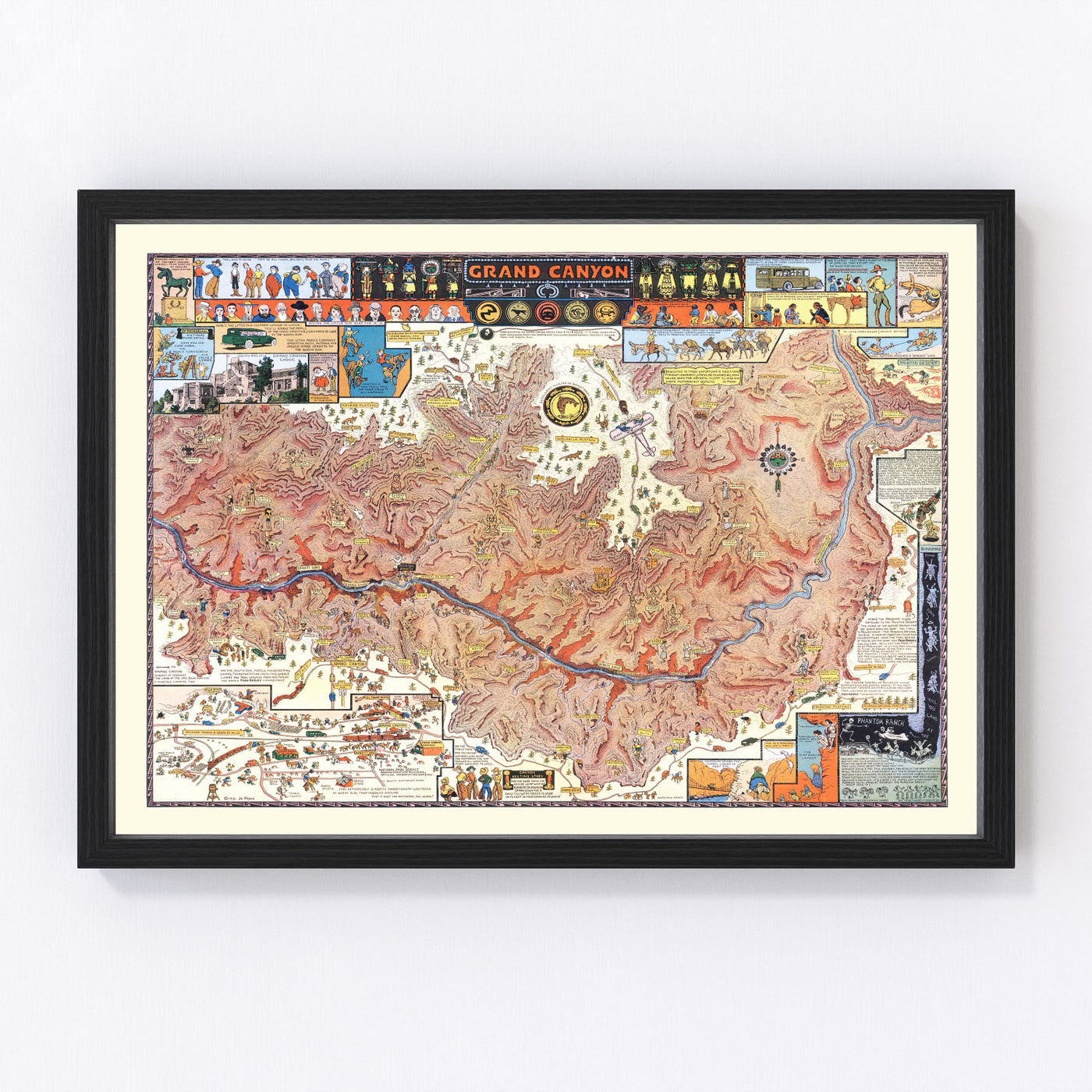 Grand Canyon Vintage Map 1931