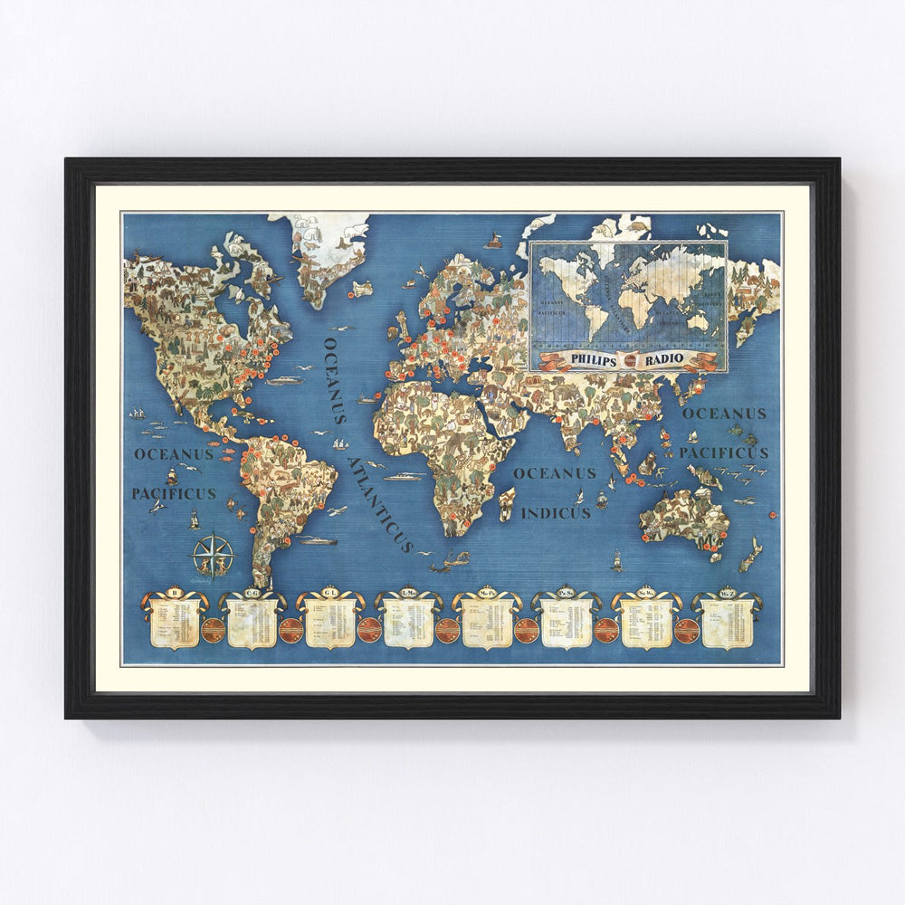 World Vintage Map 1935