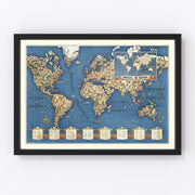 World Vintage Map 1935