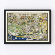 Quebec Vintage Map 1932