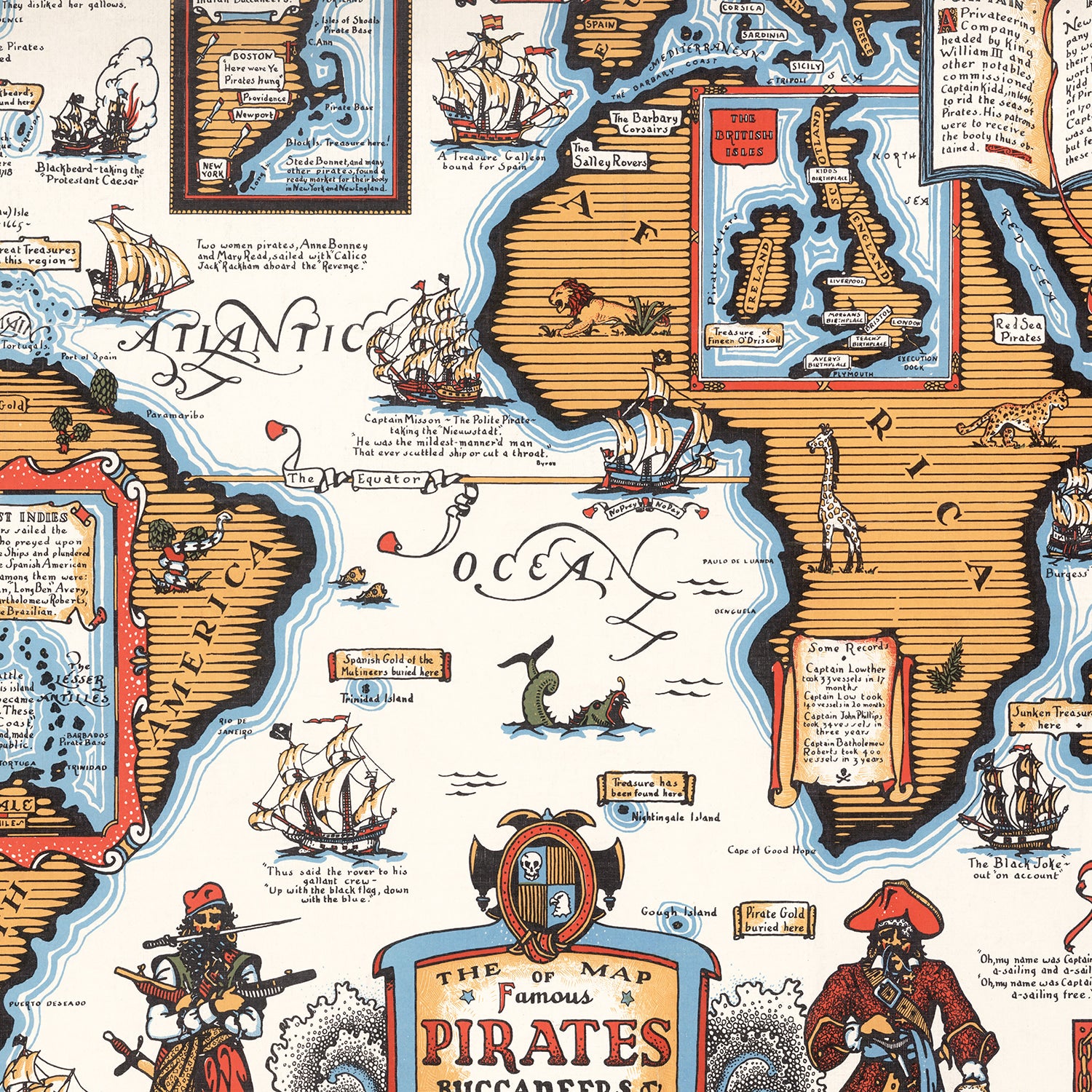 Restored historic details from the 1938 world map of County
