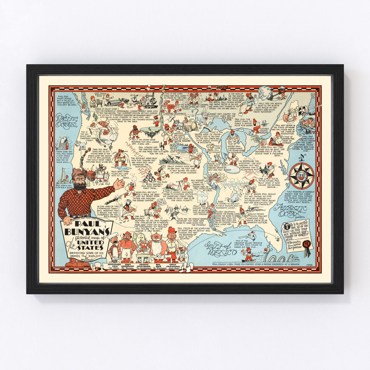 United States Vintage Map 1935