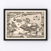 Wellesley College Vintage Map 1943