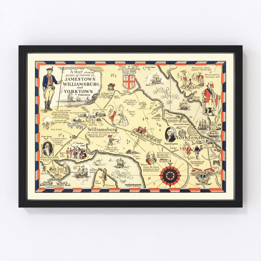 Jamestown Vintage Map 1930