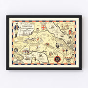 Jamestown Vintage Map 1930