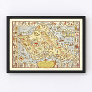 Oahu Vintage Map 1933