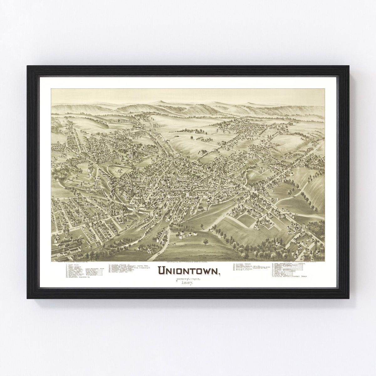Uniontown Vintage Map 1897