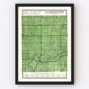 White River Township Vintage Map 1922