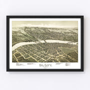 Oil City Vintage Map 1896