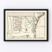 Charleston Vintage Map 1753