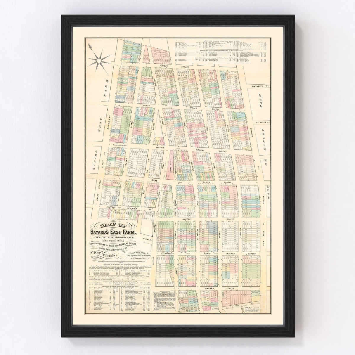 Little Italy Vintage Map 1869
