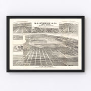 San Leandro Vintage Map 1892