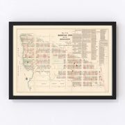 Hell's Kitchen Manhattan Vintage Map 1872