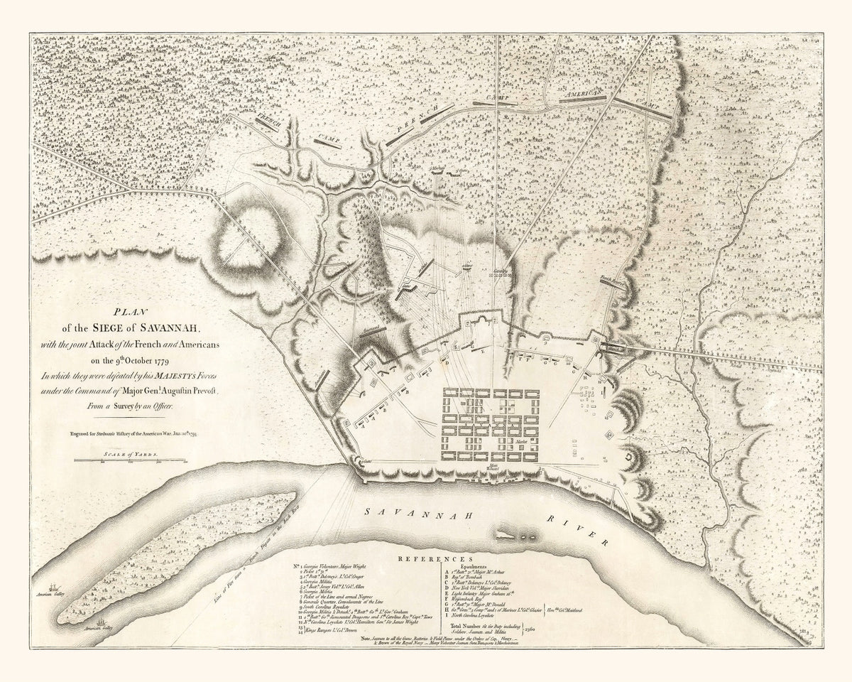 Preview of Vintage Map of Savannah, Georgia 1794