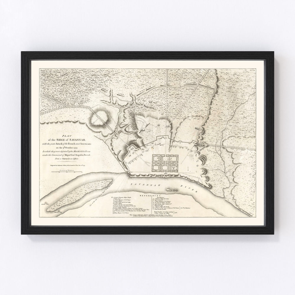 Savannah Vintage Map 1794