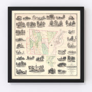 Great Barrington Vintage Map 1854