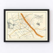 Mother Lode Mineral Belt Vintage Map 1898