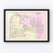 Ravenswood Long Island Vintage Map 1873