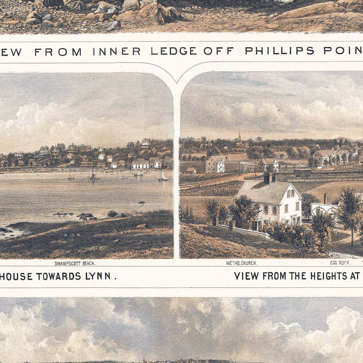 Restored historic details from the 1871 city map of Swampscott, Massachusetts