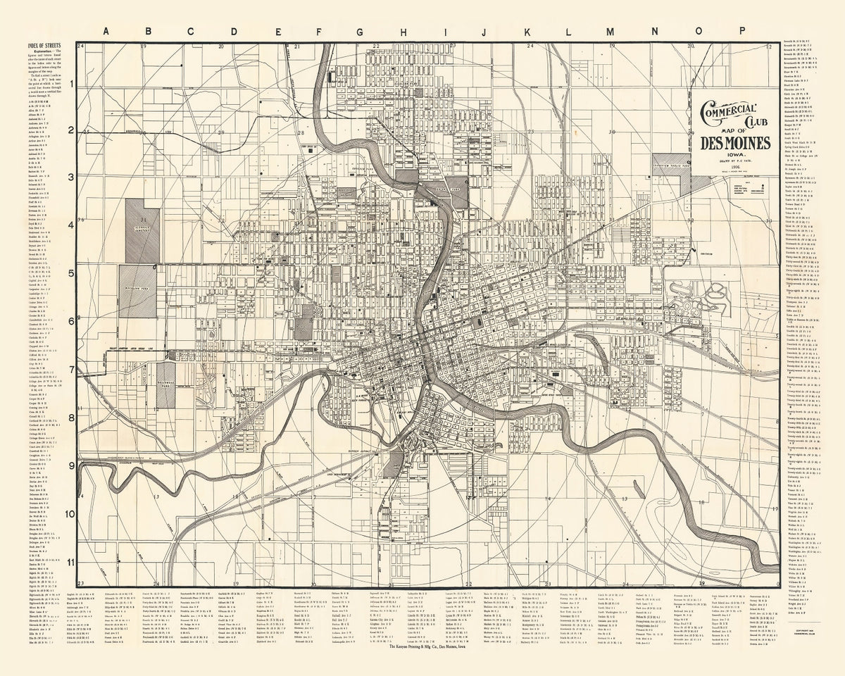 Preview of Vintage Map of Des Moines, Iowa 1906