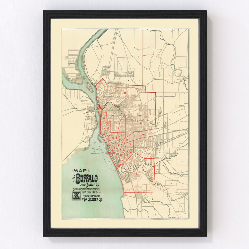 Bufalo Vintage Map 1891