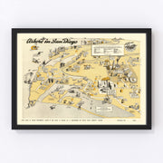 San Diego Vintage Map 1943