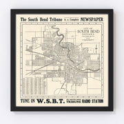 South Bend Vintage Map 1931