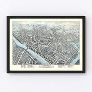 Lowell Vintage Map 1876