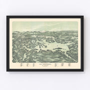 Lake Winnipesaukee Vintage Map 1909