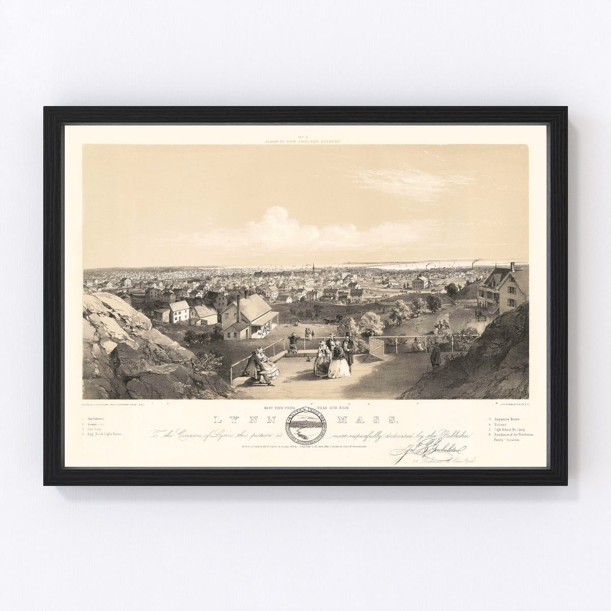 Lynn Vintage Map 1856