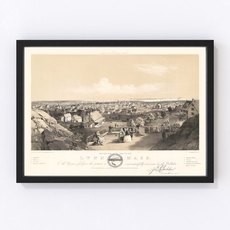 Lynn Vintage Map 1856