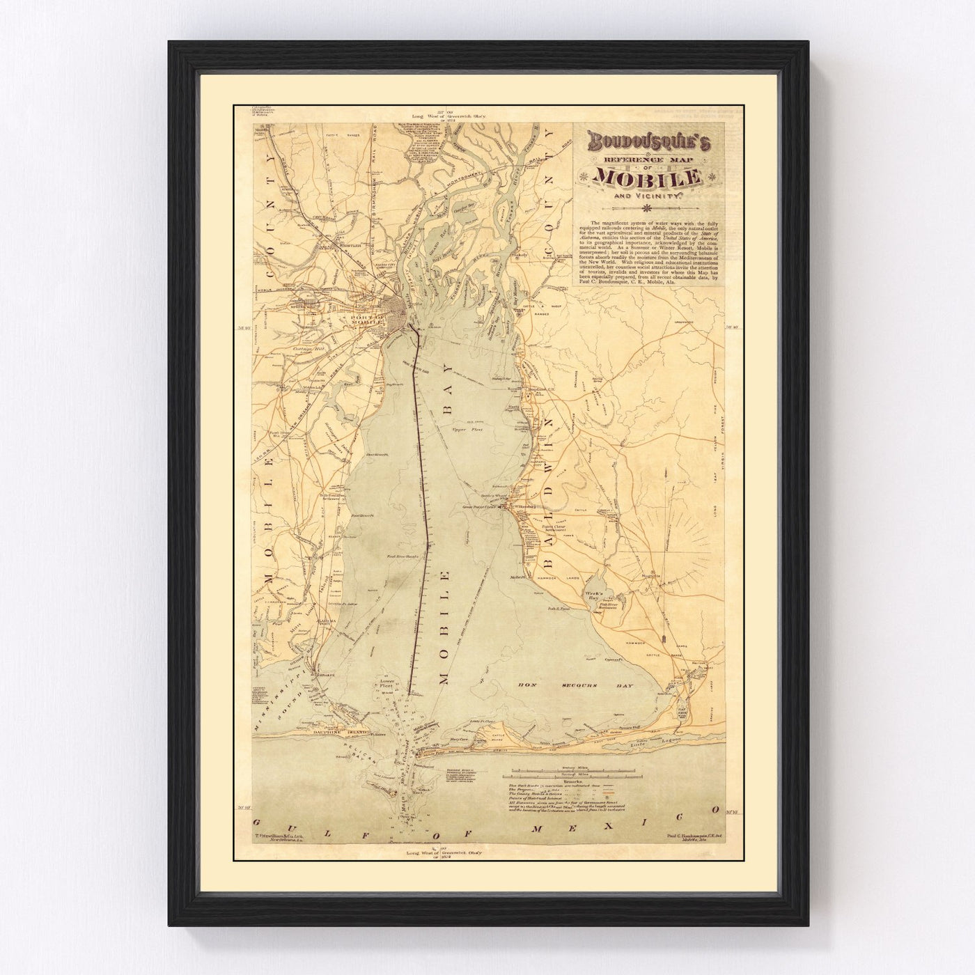 Mobile Vintage Map 1889