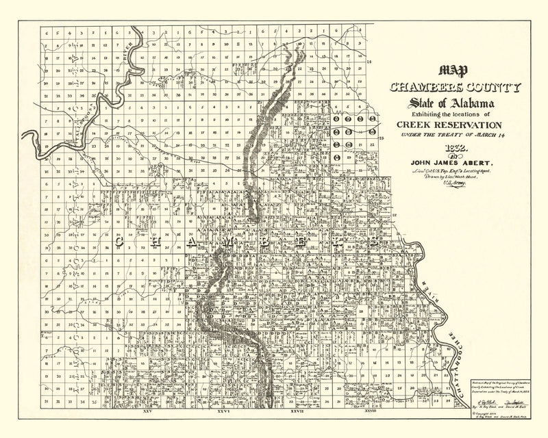 Size comparison using Vintage Map of Chambers County, Alabama 1974