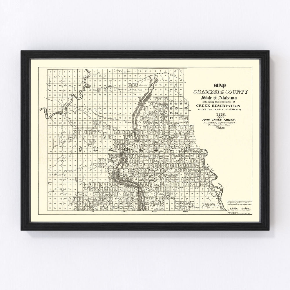 Chambers County Vintage Map 1974