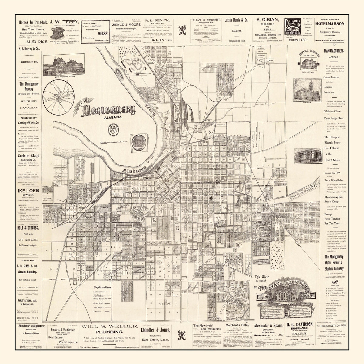 Preview of Vintage Map of Montgomery, Alabama 1899
