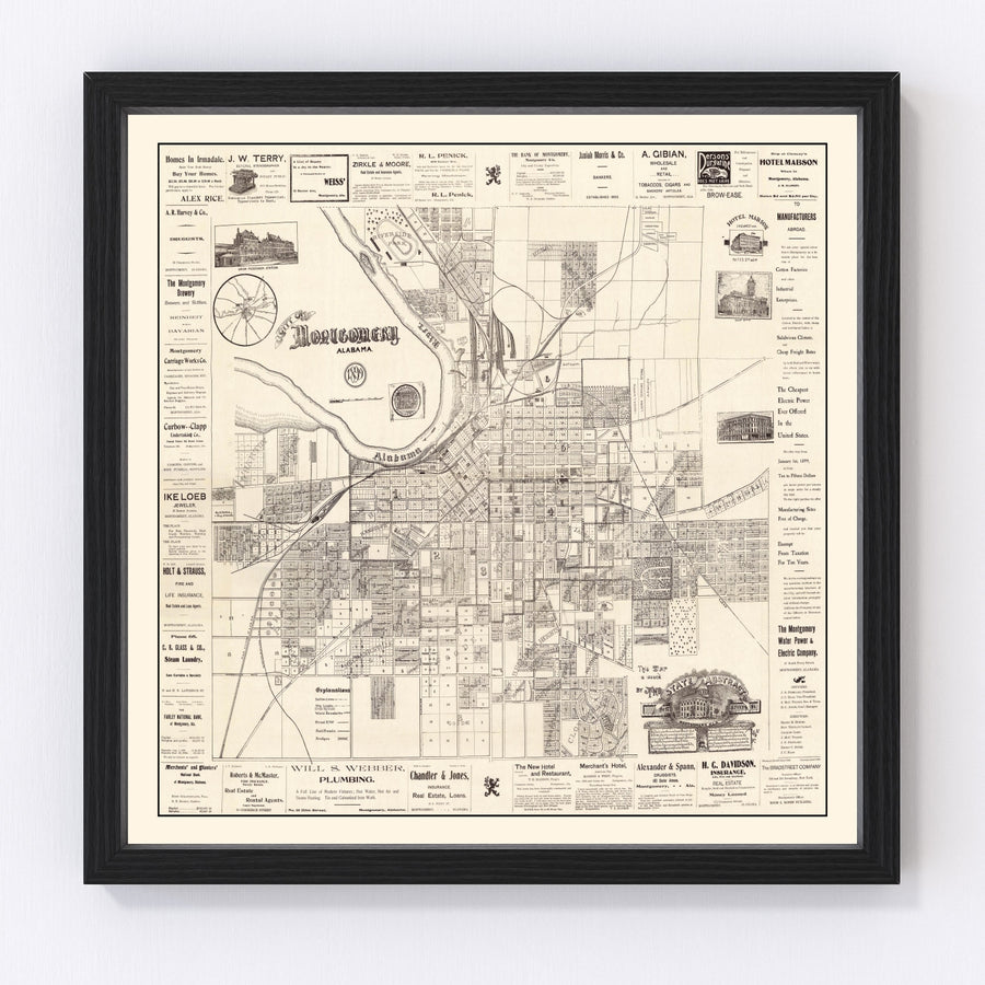 Montgomery Vintage Map 1899