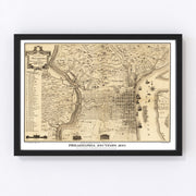 Philadelphia Vintage Map 1875
